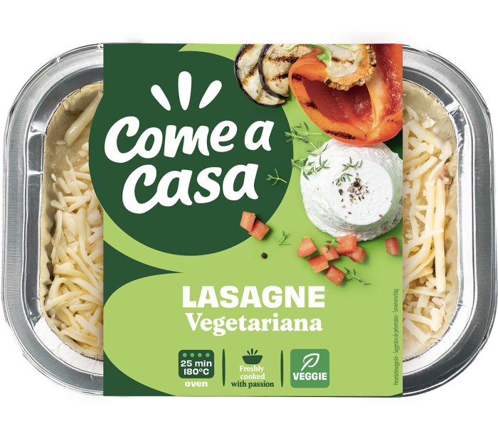 Packshot lasagne vegetariana