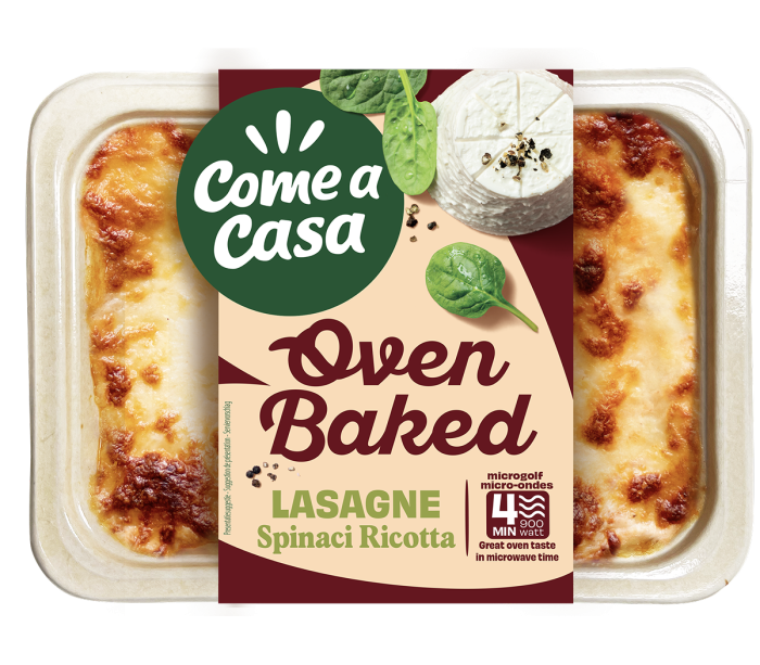 Packshot Oven baked Lasagne Ricotta Spinaci